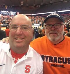 Mark Hall with friend at Syracuse basketball game
